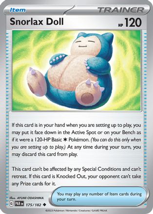 SV04 Paradox Rift  175/182 Snorlax Doll  - Reverse Holofoil - Uncommon