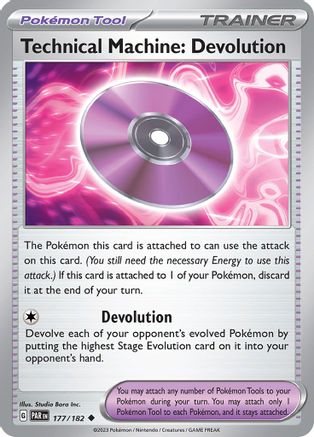 SV04 Paradox Rift  177/182 Technical Machine: Devolution  - Uncommon