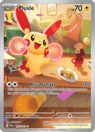 SV04 Paradox Rift  193/182 Plusle  - Holofoil - Illustration Rare