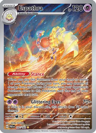 SV04 Paradox Rift  197/182 Espathra  - Holofoil - Illustration Rare