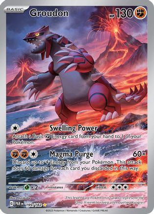 SV04 Paradox Rift  199/182 Groudon  - Holofoil - Illustration Rare