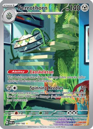 SV04 Paradox Rift  209/182 Ferrothorn  - Holofoil - Illustration Rare