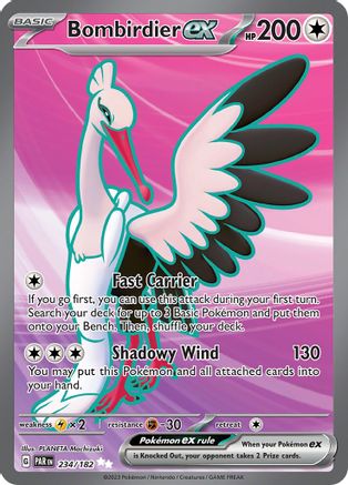 SV04 Paradox Rift  234/182 Bombirdier ex  - Holofoil - Ultra Rare