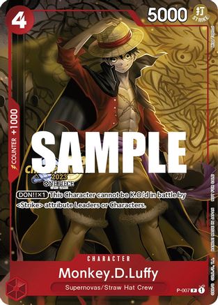 One Piece Promotion Cards  P-007 Monkey.D.Luffy (007) (CS 2023 Celebration Pack) (P-007)  - Foil - Promo