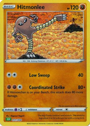 Trading Card Game Classic  011/034 Hitmonlee  - Holofoil - Classic Collection
