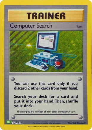 Trading Card Game Classic  020/034 Computer Search (CLV)  - Holofoil - Classic Collection
