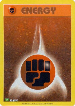 Trading Card Game Classic  034/034 Basic Fighting Energy  - Holofoil - Classic Collection