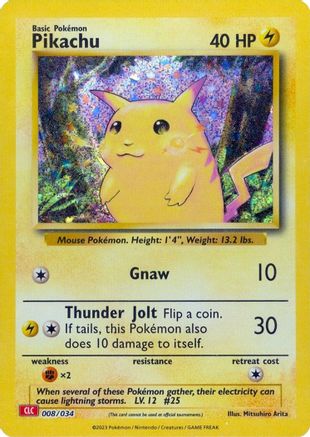 Trading Card Game Classic  008/034 Pikachu  - Holofoil - Classic Collection