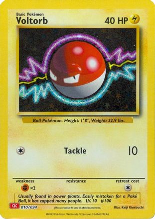 Trading Card Game Classic  010/034 Voltorb  - Holofoil - Classic Collection