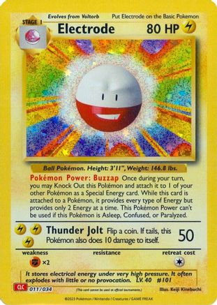 Trading Card Game Classic  011/034 Electrode  - Holofoil - Classic Collection