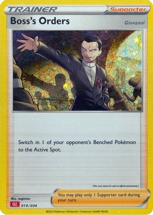Trading Card Game Classic  019/034 Boss's Orders (CLC)  - Holofoil - Classic Collection