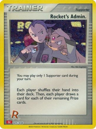 Trading Card Game Classic  025/034 Rocket's Admin. (CLC)  - Holofoil - Classic Collection