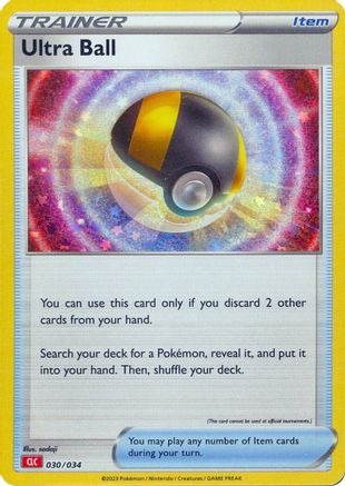Trading Card Game Classic  030/034 Ultra Ball (CLC)  - Holofoil - Classic Collection