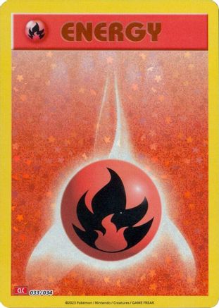 Trading Card Game Classic  033/034 Basic Fire Energy  - Holofoil - Classic Collection