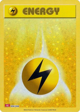 Trading Card Game Classic  034/034 Basic Lightning Energy  - Holofoil - Classic Collection