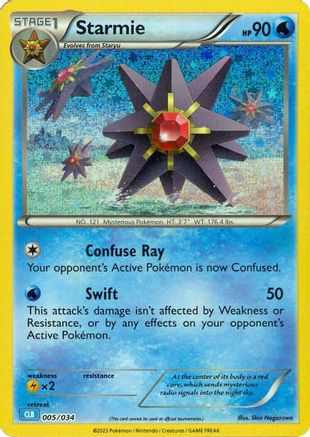 Trading Card Game Classic  005/034 Starmie  - Holofoil - Classic Collection