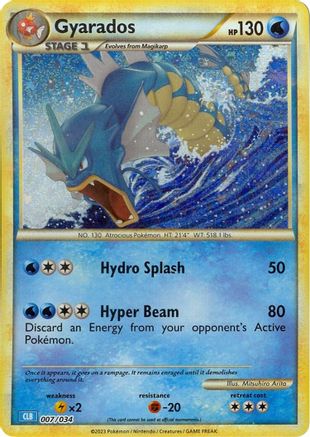 Trading Card Game Classic  007/034 Gyarados  - Holofoil - Classic Collection