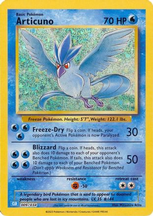 Trading Card Game Classic  009/034 Articuno  - Holofoil - Classic Collection