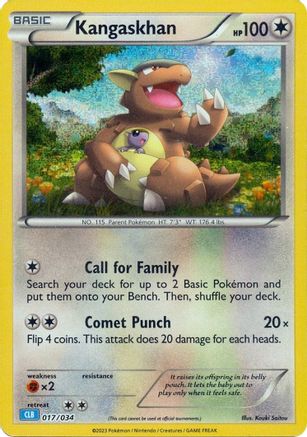 Trading Card Game Classic  017/034 Kangaskhan  - Holofoil - Classic Collection