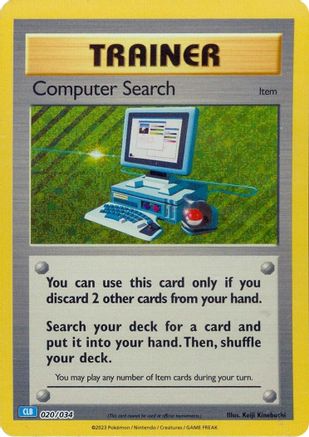 Trading Card Game Classic  020/034 Computer Search (CLB)  - Holofoil - Classic Collection