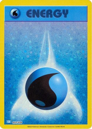 Trading Card Game Classic  033/034 Basic Water Energy  - Holofoil - Classic Collection