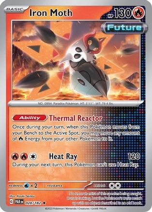 Miscellaneous Cards & Products  028/182 Iron Moth  - Holofoil - Rare