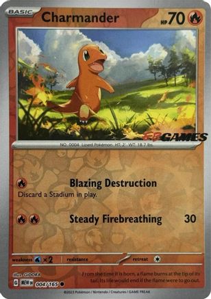 Miscellaneous Cards & Products  004/165 Charmander  - Reverse Holofoil - Promo
