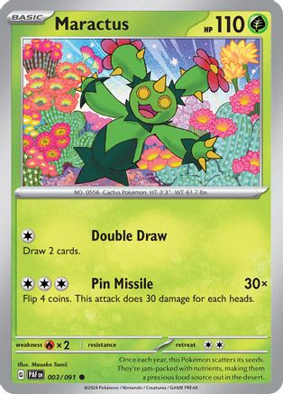 SV Paldean Fates  003/091 Maractus  - Reverse Holofoil - Common