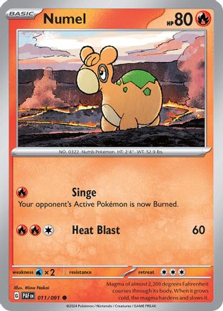 SV Paldean Fates  011/091 Numel  - Common