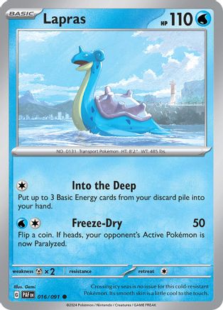 SV Paldean Fates  016/091 Lapras  - Common