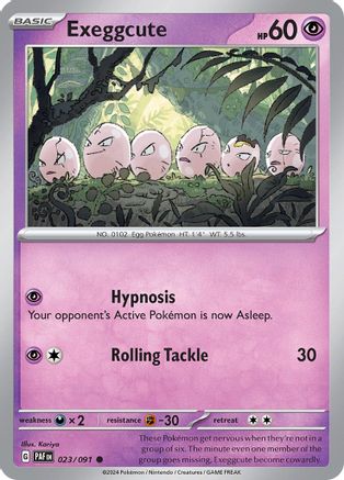SV Paldean Fates  023/091 Exeggcute  - Reverse Holofoil - Common