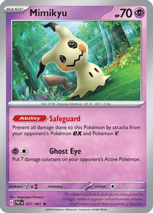 SV Paldean Fates  037/091 Mimikyu  - Holofoil - Rare