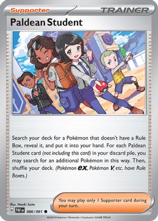 SV Paldean Fates  086/091 Paldean Student  - Common