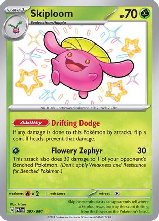 SV Paldean Fates  097/091 Skiploom  - Holofoil - Shiny Rare