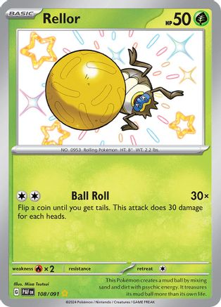 SV Paldean Fates  108/091 Rellor  - Holofoil - Shiny Rare