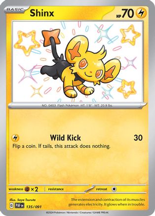 SV Paldean Fates  135/091 Shinx  - Holofoil - Shiny Rare