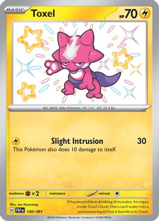 SV Paldean Fates  140/091 Toxel  - Holofoil - Shiny Rare