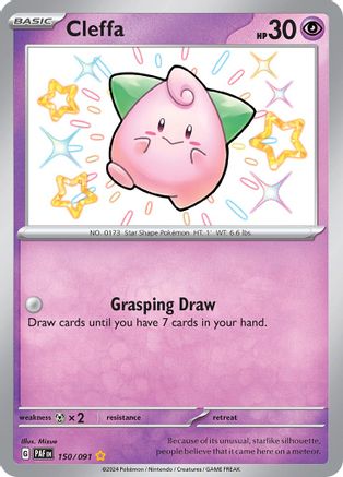 SV Paldean Fates  150/091 Cleffa  - Holofoil - Shiny Rare