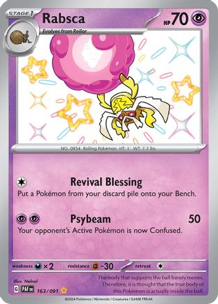 SV Paldean Fates  163/091 Rabsca  - Holofoil - Shiny Rare