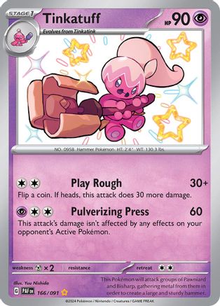SV Paldean Fates  166/091 Tinkatuff  - Holofoil - Shiny Rare