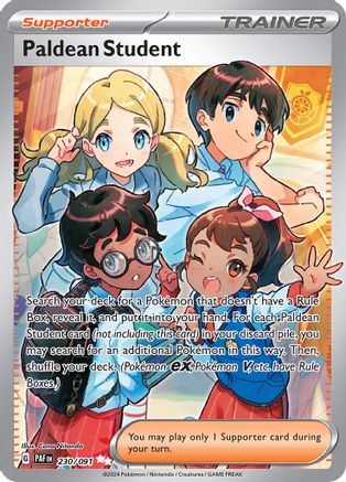 SV Paldean Fates  230/091 Paldean Student  - Holofoil - Ultra Rare