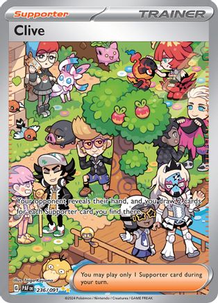SV Paldean Fates  236/091 Clive  - Holofoil - Special Illustration Rare