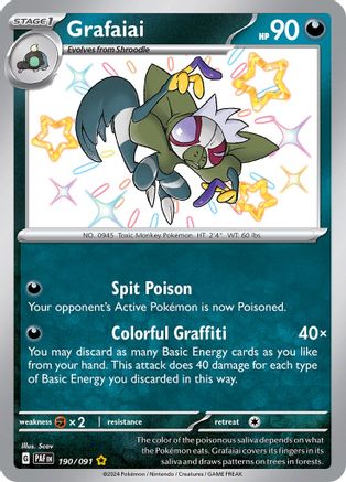 SV Paldean Fates  190/091 Grafaiai  - Holofoil - Shiny Rare