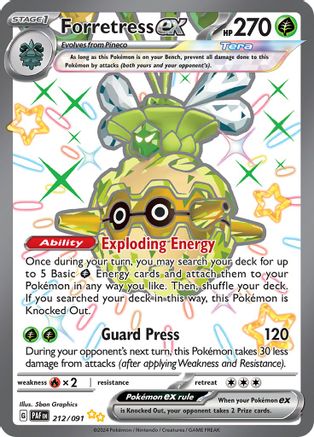 SV Paldean Fates  212/091 Forretress ex  - Holofoil - Shiny Ultra Rare
