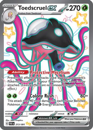 SV Paldean Fates  213/091 Toedscruel ex  - Holofoil - Shiny Ultra Rare