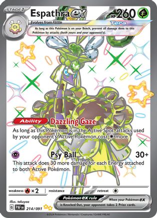 SV Paldean Fates  214/091 Espathra ex  - Holofoil - Shiny Ultra Rare