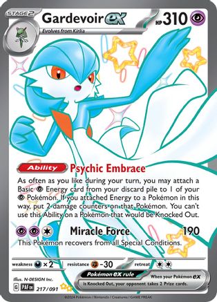 SV Paldean Fates  217/091 Gardevoir ex  - Holofoil - Shiny Ultra Rare
