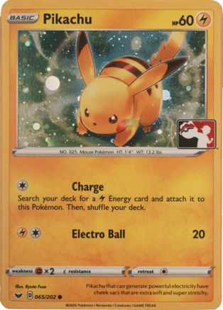 League & Championship Cards /202 Pikachu - 065/202 (Cosmos Holo)  - Holofoil - Promo