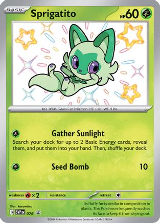 SV Scarlet & Violet Promo Cards  076 Sprigatito  - Holofoil - Promo