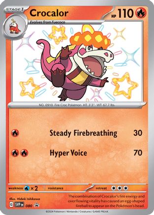 SV Scarlet & Violet Promo Cards  080 Crocalor  - Holofoil - Promo